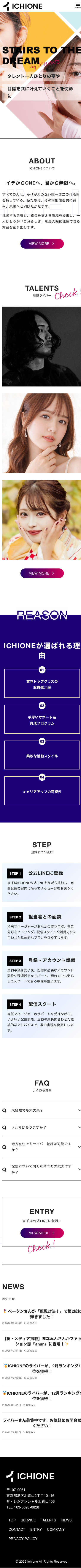株式会社ichione スマホトップページ