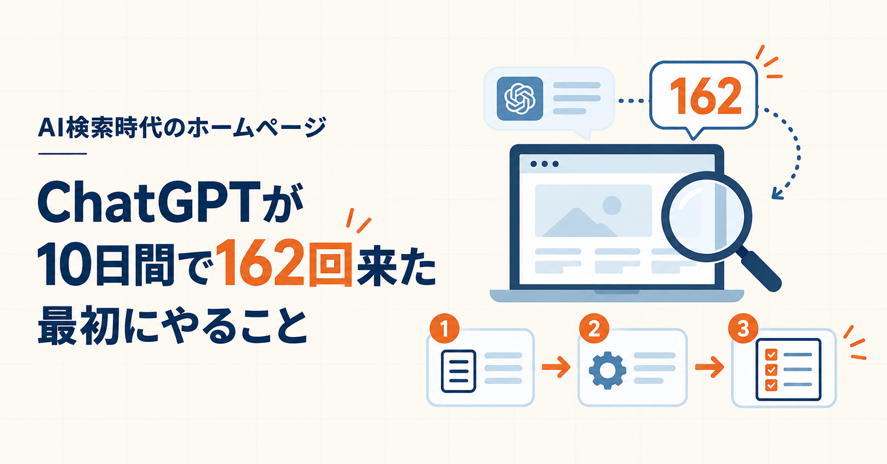 街のクリニックのサイトに、ChatGPTは10日間で162回来ていた。AI検索時代のホームページで最初にやること